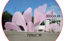 Load image into Gallery viewer, Wedding props gauze iron petals with LED light stage shopping event wedding background decoration