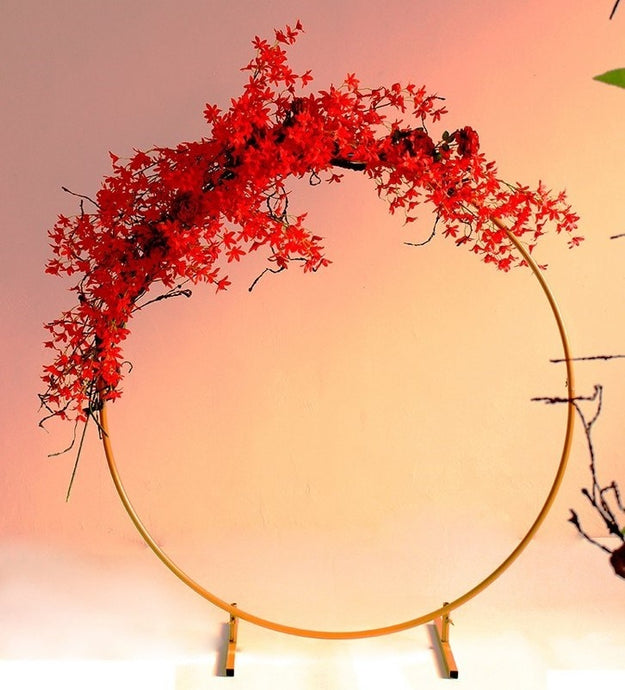 Iron circle Wedding balloon flower stand party table centerpieces flower vase lawn wedding birthday table NO decorative art prop