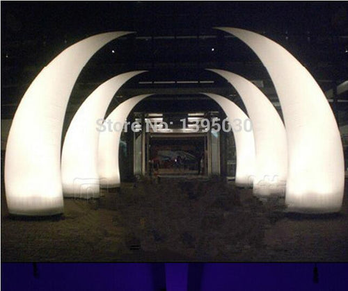 Inflatable tube LED inflatable light with inner blower for hotel celebration dinning room 77cm diameter /2.8m height