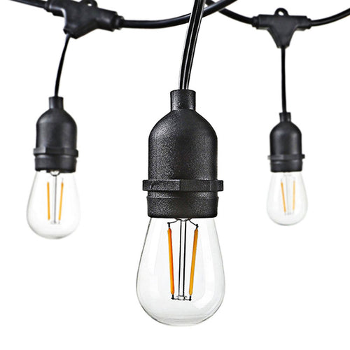 17M LED String Lights S14 Waterproof IP65 Warm white garland LED Retro Edison Filament Bulb Outdoor Street Garden Patio light