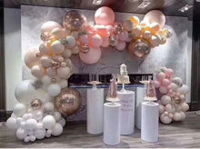 Load image into Gallery viewer, Wedding Cylinder Pedestal Display for cake and food Art Decor Metal Pillars for DIY Wedding Decoration Event Supply