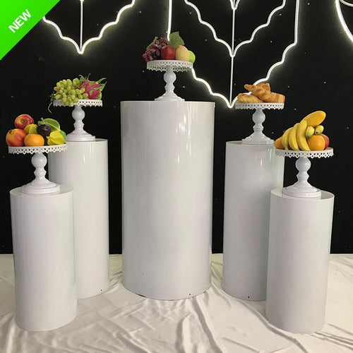 New Products white mental  pedestal display pedestal table stand  Cylinder Pedestal Display Art Decor Pillar wedding  senyu01291