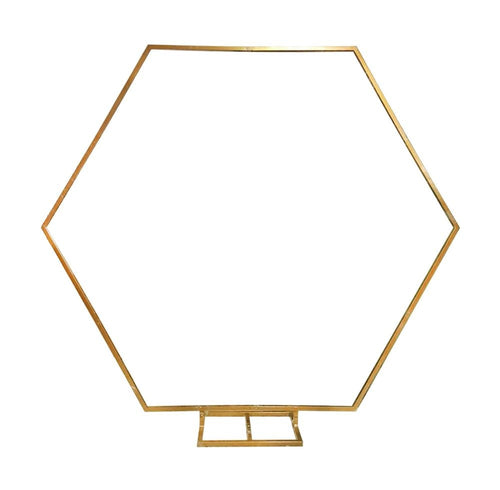 1pcs Romantic Wedding Gold Hexagon Metal Iron Flower Arch Stand Support for Wedding Decoration Floral stand main door design