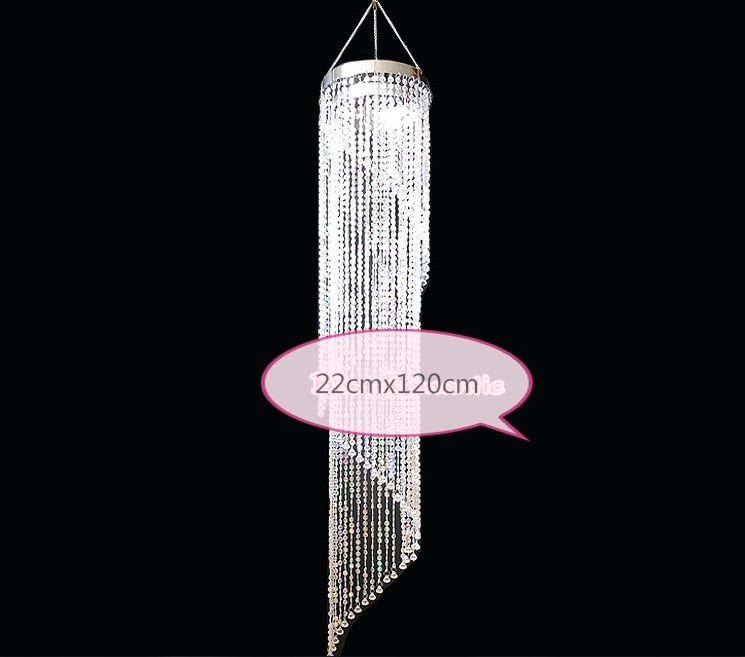 2019 crystal wedding suspending chandelier Hanging ornaments decoration hotel lobby Villa Dining Room Ceiling Pendant 120 180 CM