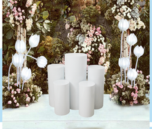 Load image into Gallery viewer, Wedding Road Leads White Metal Pillars Dessert Table Food Stand Birthday Party Supply