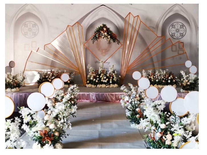 2019 lastest Wedding metal flower rack aisle road leads flower stand wedding decoration 93cm Tall