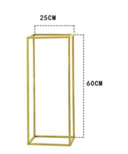 Load image into Gallery viewer, 10PCS Gold Flower Vase Floor Vases Column Stand Metal Road Lead Wedding Table Centerpiece Flower Rack Event Party Decorat