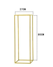 Load image into Gallery viewer, 10PCS Gold Flower Vase Floor Vases Column Stand Metal Road Lead Wedding Table Centerpiece Flower Rack Event Party Decorat