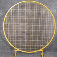 Load image into Gallery viewer, Wedding circle grid wedding arch grid wreath flowers vine shelf balloon background decoration