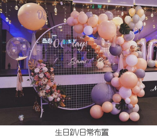 wedding Backdrop stand round Grid metal Arch gold white black Grid flower stand bubble holder party props