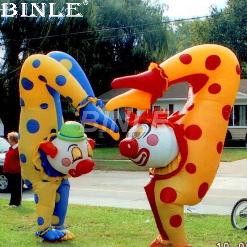 Customized funny walking upside down inflatable clown costume kids lovely moving cartoon costume for adults
