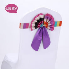 Load image into Gallery viewer, 100pcs/lot spandex chair sash stretch band bow for chair covers,Burgundy colour wedding banquet hotel decorative chair bow sash