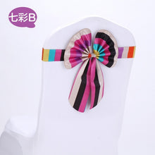 Load image into Gallery viewer, 100pcs/lot spandex chair sash stretch band bow for chair covers,Burgundy colour wedding banquet hotel decorative chair bow sash