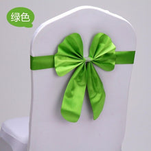 Load image into Gallery viewer, 100pcs/lot spandex chair sash stretch band bow for chair covers,Burgundy colour wedding banquet hotel decorative chair bow sash