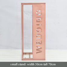 Load image into Gallery viewer, Artificial Wedding flowers table centerpiece backdrop stand decoration electroplating geometric metal iron stand decoration