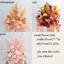 Load image into Gallery viewer, Artificial Wedding flowers table centerpiece backdrop stand decoration electroplating geometric metal iron stand decoration