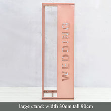 Load image into Gallery viewer, Artificial Wedding flowers table centerpiece backdrop stand decoration electroplating geometric metal iron stand decoration