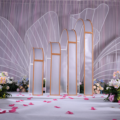 New 3pcs/set wedding screen wrought iron film archway road party wedding decorative background
