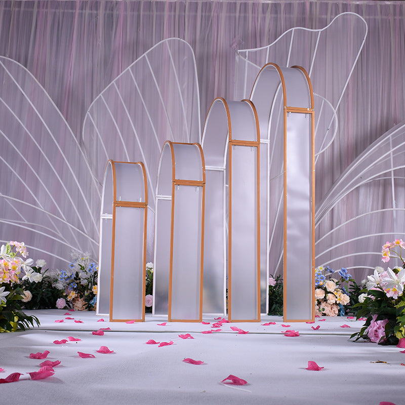 New 3pcs/set wedding screen wrought iron film archway road party wedding decorative background