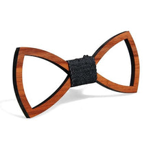 Load image into Gallery viewer, 50pcs Floral Mustache Wood Bow Ties for Men Bowtie Hollow Butterflies Wedding Suit Wooden Bowtie Party Decoration