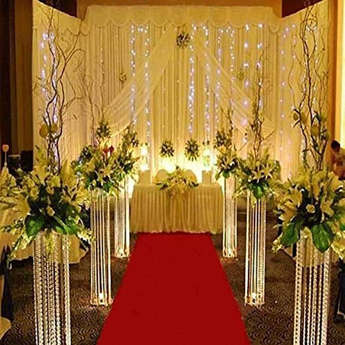 6PCS 110 cm Tall Wedding Crystal Centerpiece Acrylic Flower Stand Floor Vase for Event Party Walkway Aisle Decoration