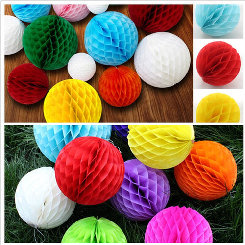 500 pcs Paper Flowers Honeycomb Balls 16 inch(40cm) Big Size  Round Shape for Wedding Party  Decorations Hanging paper lampions