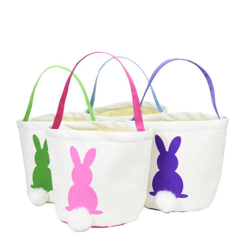 2019 Latest Bunny Tail Basket Festive Supplies Easter Rabbit Basket Bunny Egg Buckets LX4918