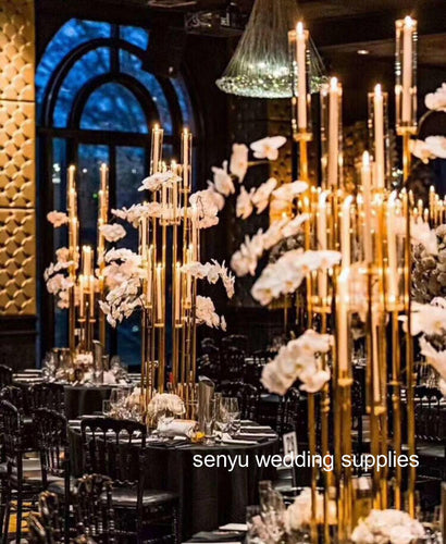 10pcs )New style gold Metal walkway stand For Wedding backdrop Centerpiece  senyu01105