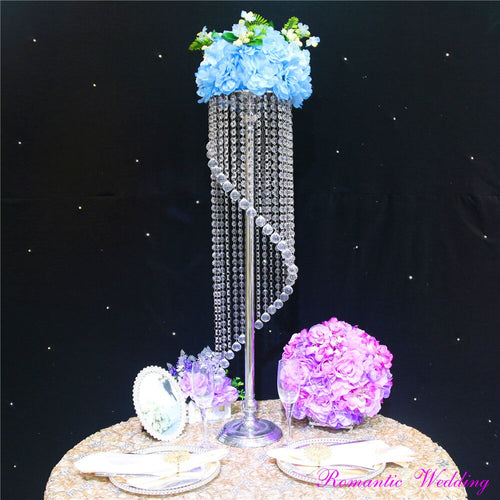 10PCS/lot Extraordinary Wedding Spiral Shape Pendant Silver Flower Stand Metal Lead Road for Wedding party event home Usage