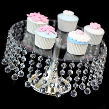Load image into Gallery viewer, 10pcs/lot Beautiful Wedding Crystal Bead Metal Glass Clear Cake Cake Point Prame Heart Frame Acrylic Dessert for Home Party Usag
