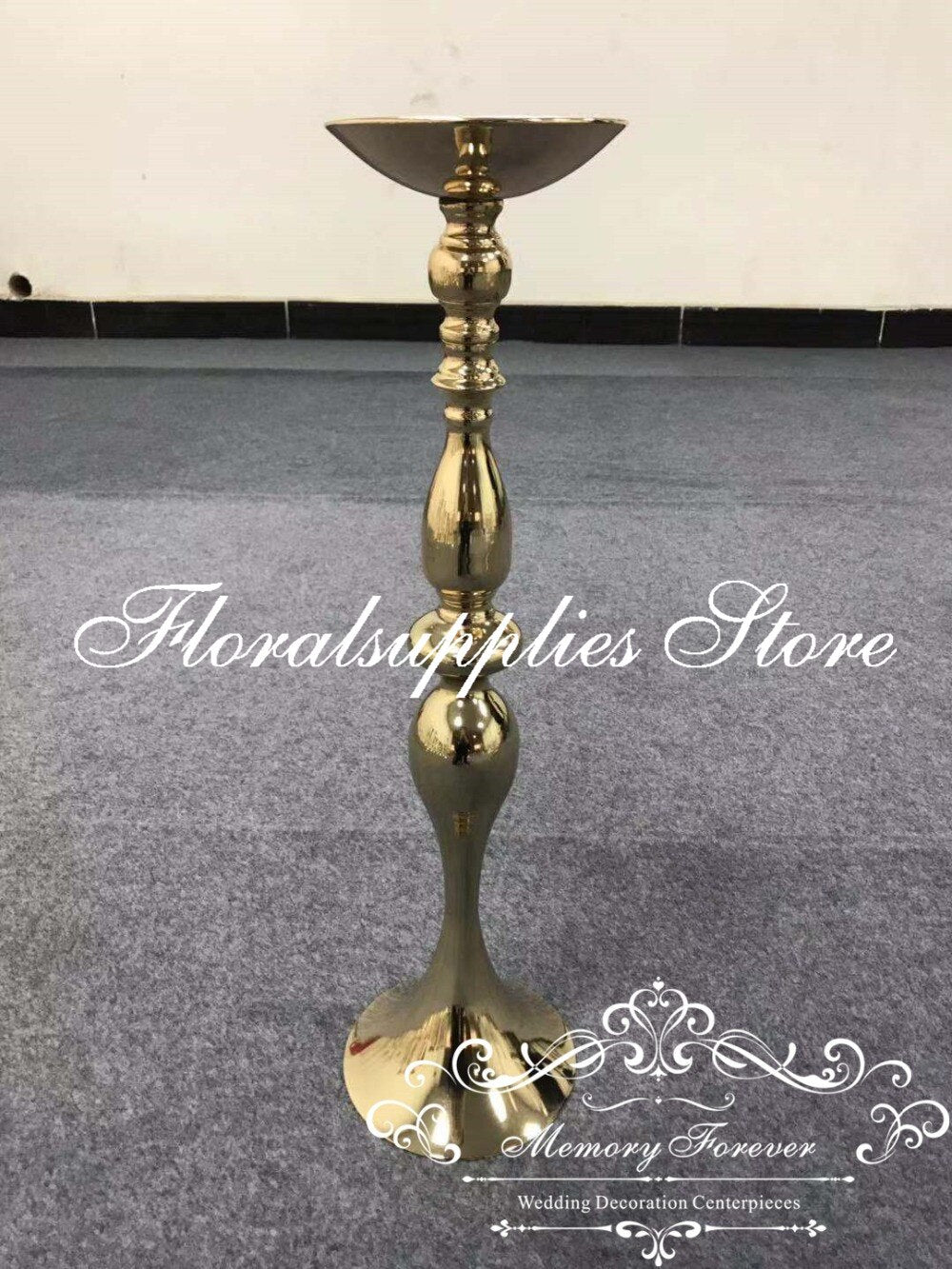 65cm Tall Metal Candle Holder Stand  Candlestick Event Road Lead Flower Vase Rack Wedding Party Dinner Event Centerpiece