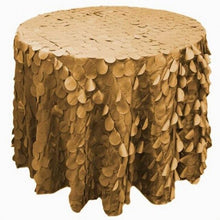Load image into Gallery viewer, 120&quot; Round Polyester Taffeta Flower Petals Table Cover Wedding Tablecloth Party Table Cover Dining Table Cover Decors