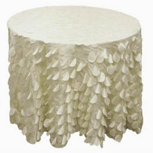 Load image into Gallery viewer, 120&quot; Round Polyester Taffeta Flower Petals Table Cover Wedding Tablecloth Party Table Cover Dining Table Cover Decors