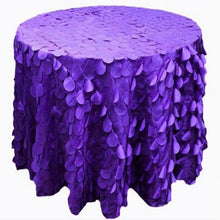 Load image into Gallery viewer, 120&quot; Round Polyester Taffeta Flower Petals Table Cover Wedding Tablecloth Party Table Cover Dining Table Cover Decors