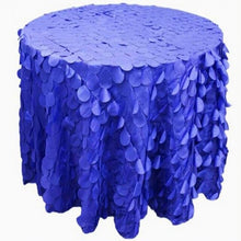Load image into Gallery viewer, 120&quot; Round Polyester Taffeta Flower Petals Table Cover Wedding Tablecloth Party Table Cover Dining Table Cover Decors