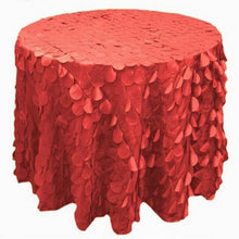 Load image into Gallery viewer, 120&quot; Round Polyester Taffeta Flower Petals Table Cover Wedding Tablecloth Party Table Cover Dining Table Cover Decors