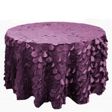 Load image into Gallery viewer, 120&quot; Round Polyester Taffeta Flower Petals Table Cover Wedding Tablecloth Party Table Cover Dining Table Cover Decors