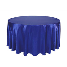 Load image into Gallery viewer, 10pcs Navy blue 120 Inch Round Satin Tablecloths  Table Cover for Wedding Party Restaurant Banquet Decorations