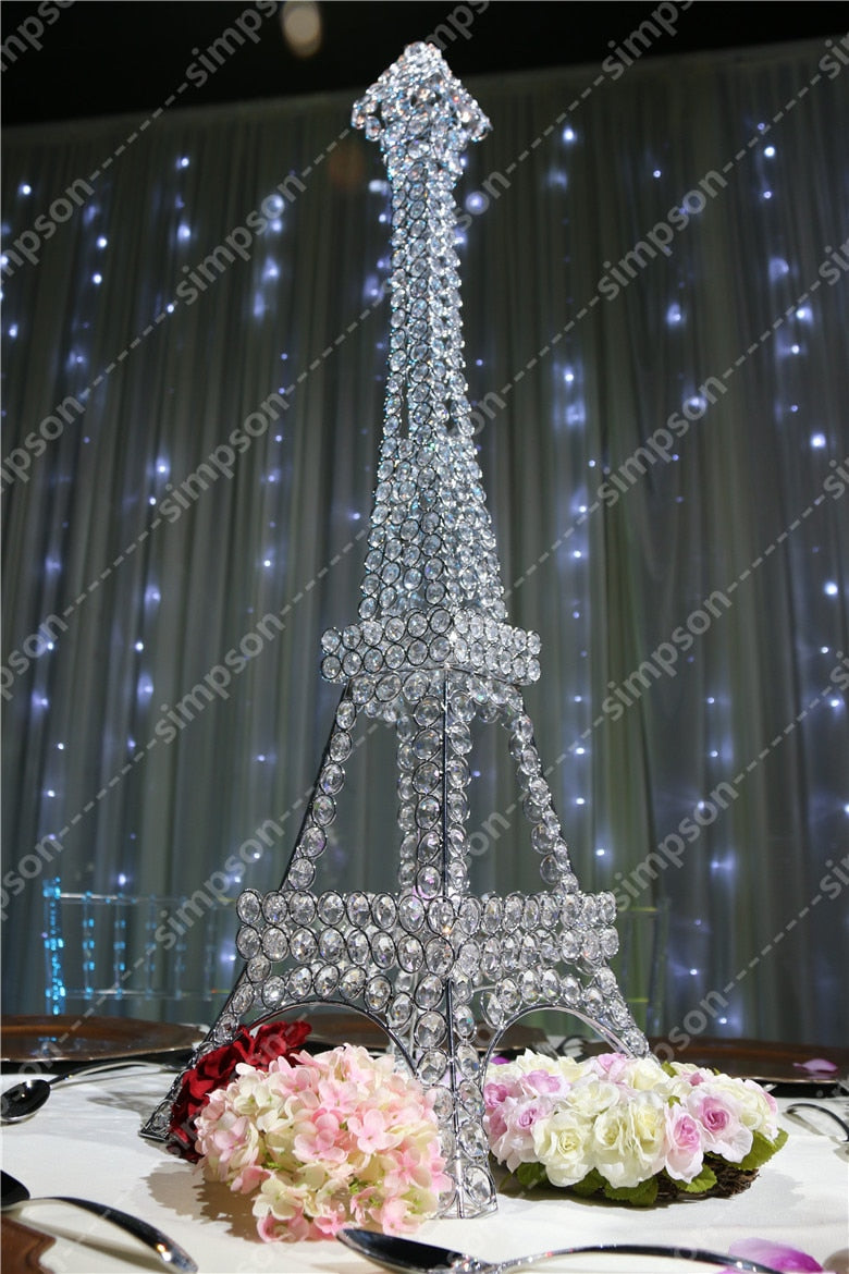 3pcs Free shipment Candelabra centerpiece Eiffel Tower crystal candle holder Wedding decorations party decorations event decor
