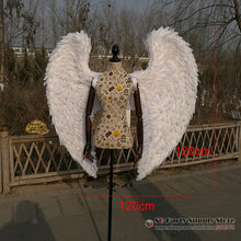 Load image into Gallery viewer, High quality Cosplay costume adult&#39;s white angel wings wedding bar Decorations photography shooting props Pure handmade