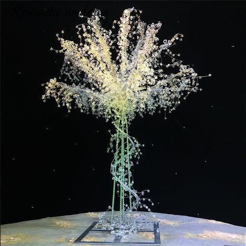 2pcs/lot Free shipment  Acrylic Bead Metal Tree centerpiece/47inch tall Ornaments for wedding centerpiece table party decoration