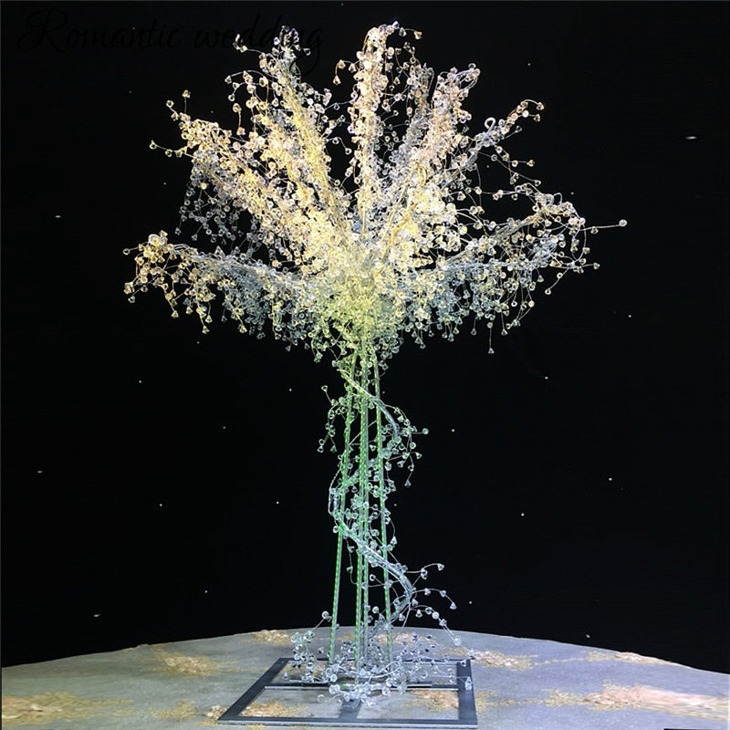 2pcs/lot Free shipment  Acrylic Bead Metal Tree centerpiece/47inch tall Ornaments for wedding centerpiece table party decoration